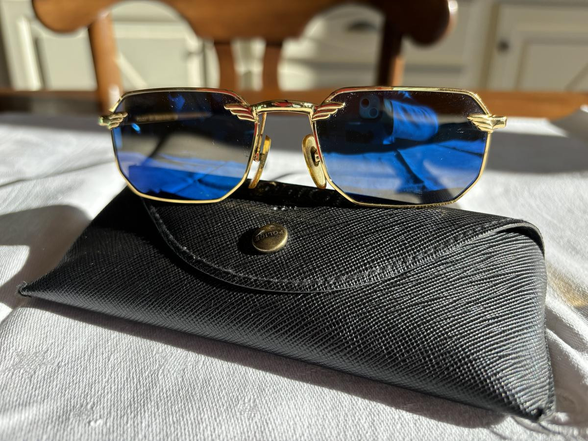 Lunettes De Soleil Vintage Police Années 80 - Monture Dorée, Neuf Sans étiquette