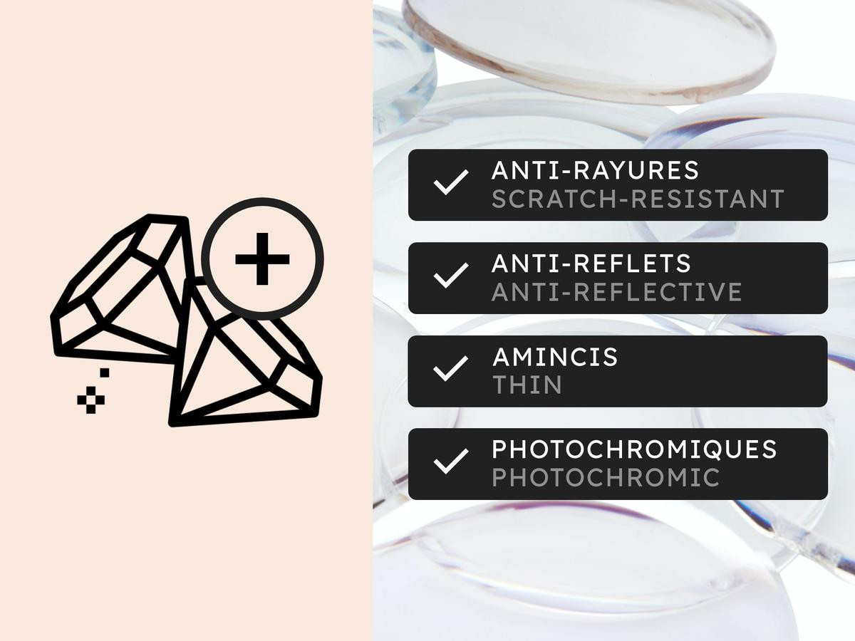 Pack verres vision simple photochromiques amincis