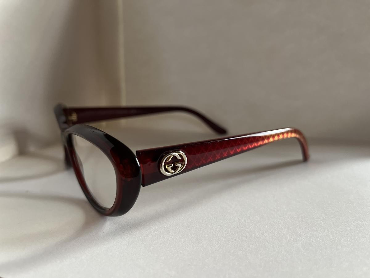 GUCCI◆メガネ/-/プラスチック/BRW/BRW/レディース/GG3550 GUCCI◇メガネ/-/プラスチック/BRW/BRW/レディース/GG3550