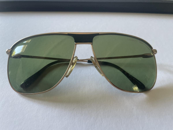 Lunettes de soleil Vintage Lacoste 171 black gold Dore Homme
