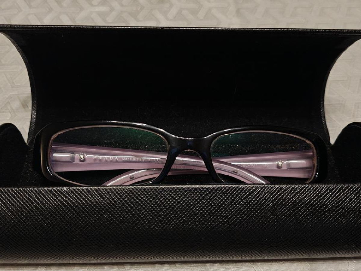 メガネ Prada VPS05N Lightweight Rectangular Nero Glasses Prada PRA05V black frame