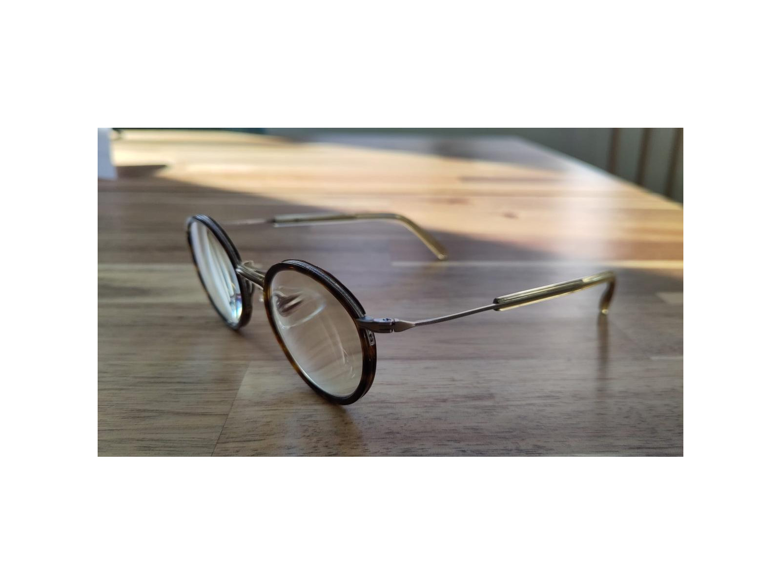 Monture De Lunettes Masunaga En Titane Et Acétate - Couleur écaille - Neuf Avec étiquettes
