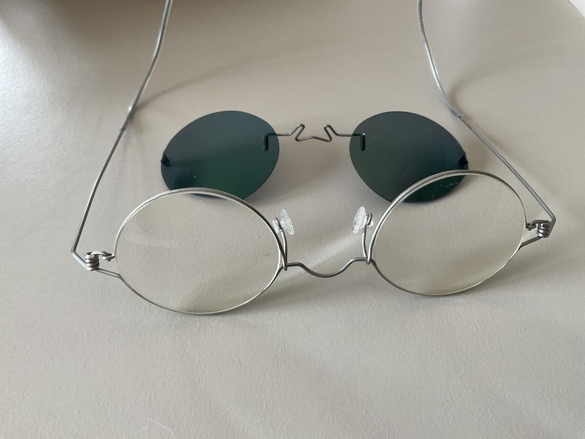 Glasses Lindberg Corona 42 Air Titan Rim Round Specs Blue