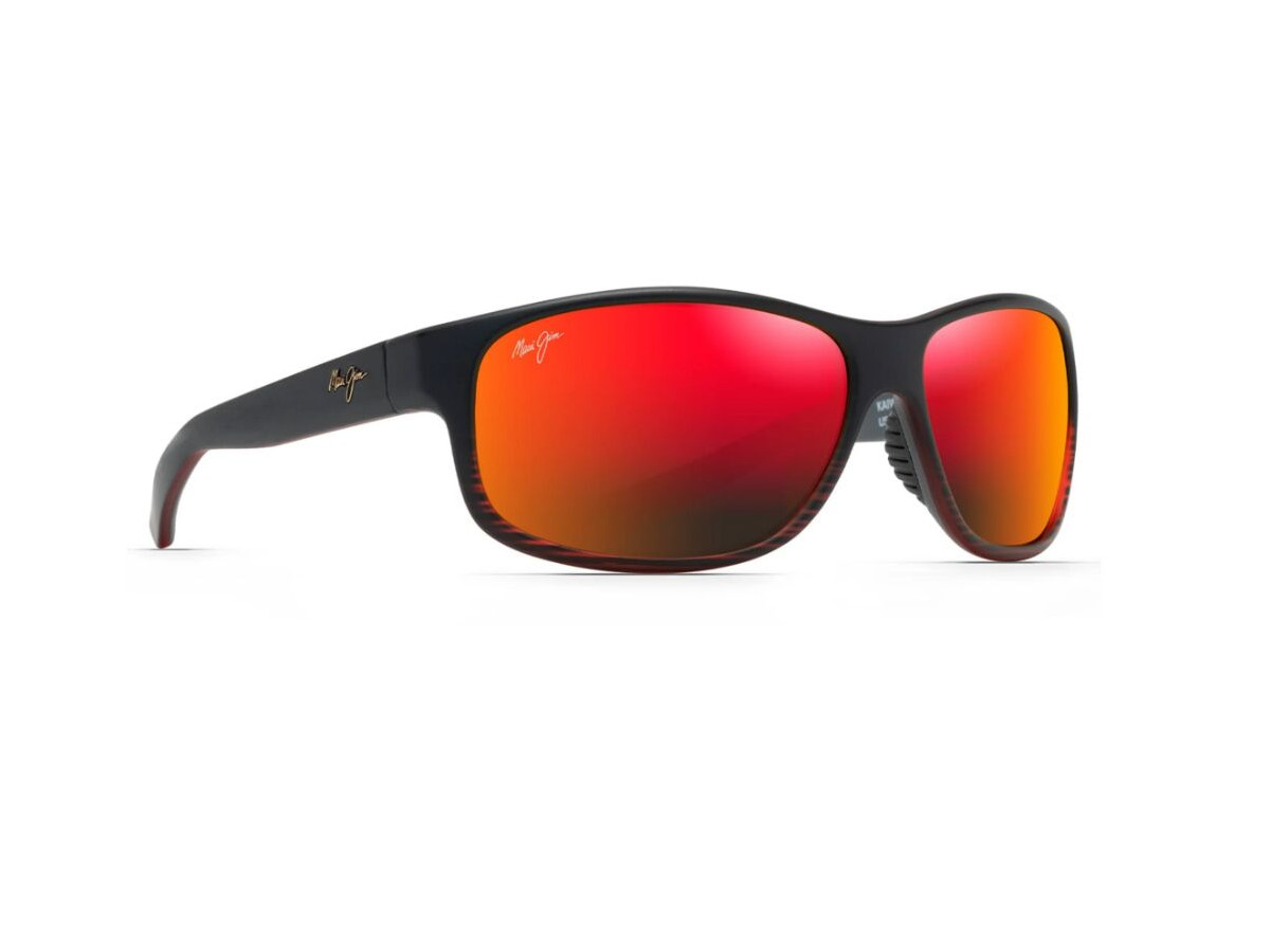 MAUI JIM 840 07C NOIR MAT ZEBRE ROUGE Kawai Channel