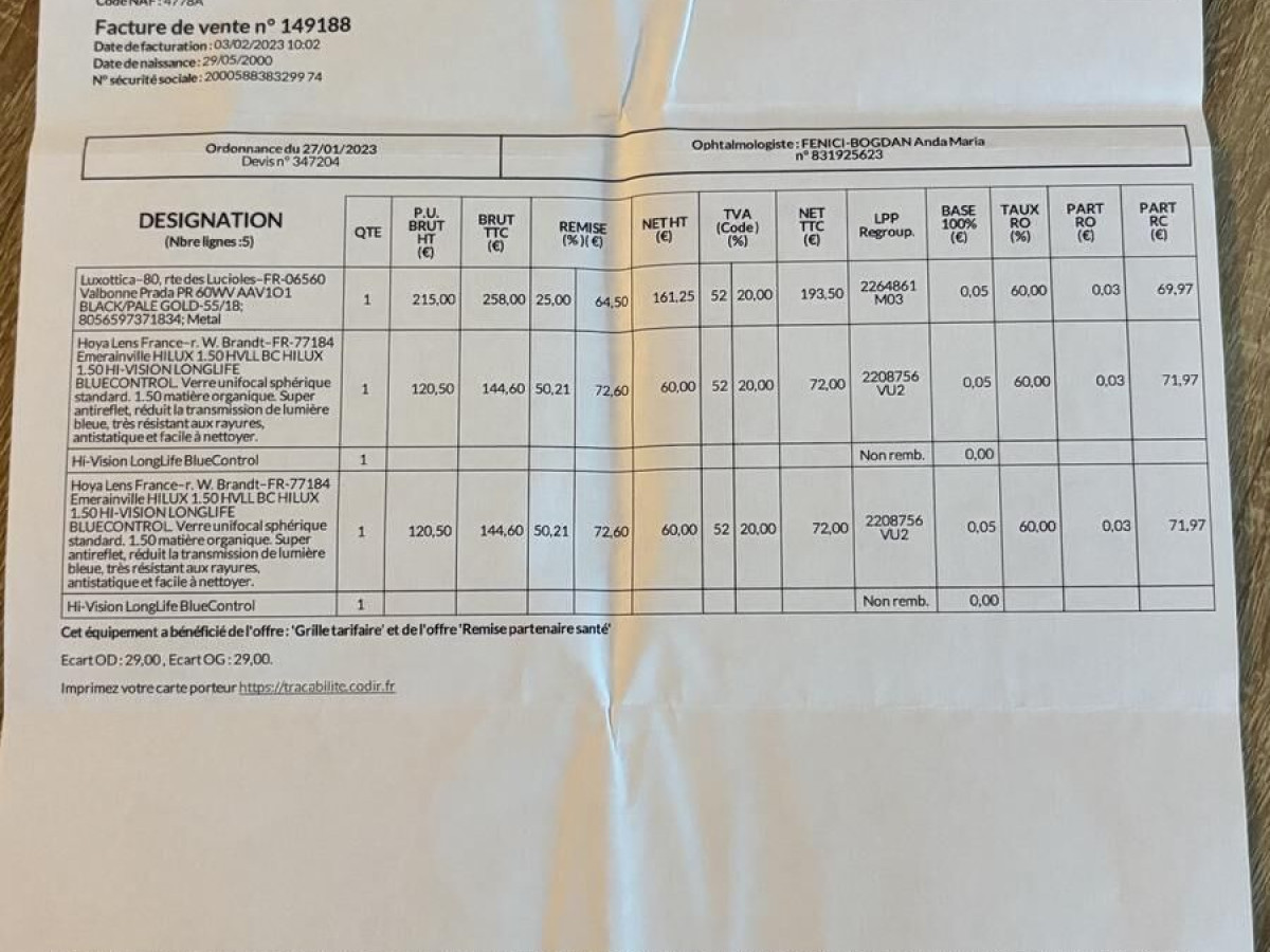 Prada - PR 60WV AAV101 Black/Pale Good 55/18