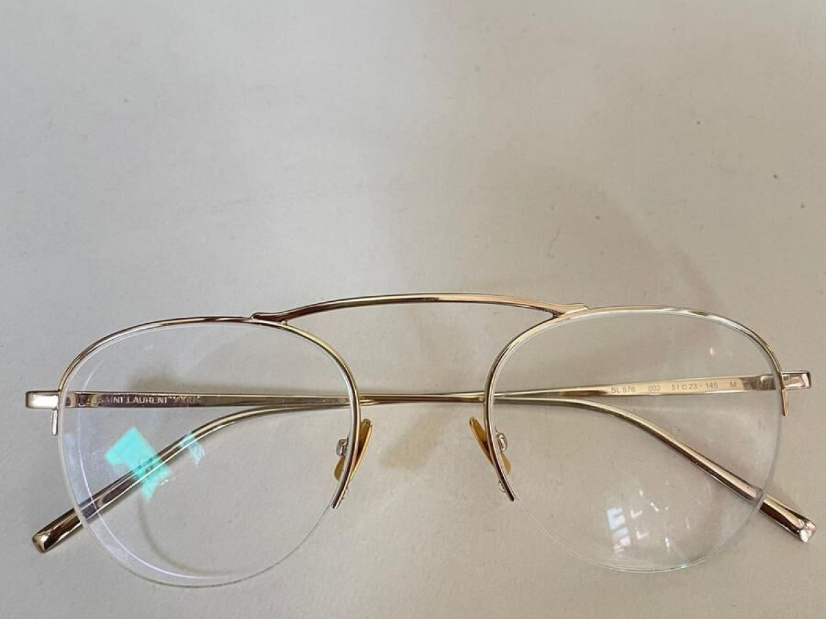 yves saint laurent - lunettes de vue rondes à logo gravé 51¤20