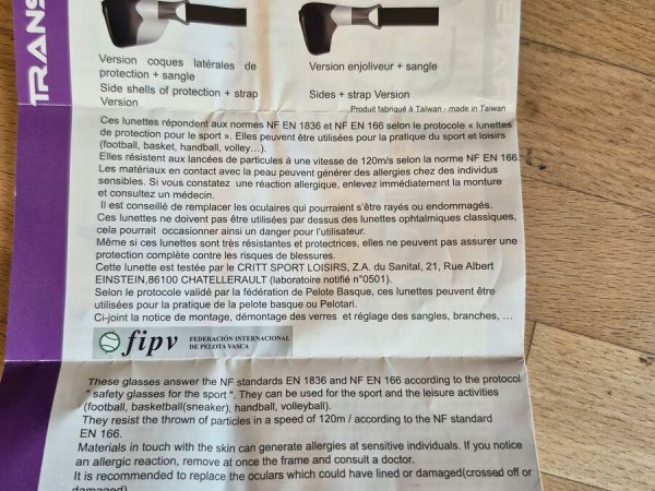 DEMETZ sport - Translation noir brillant gris 58&curren;16