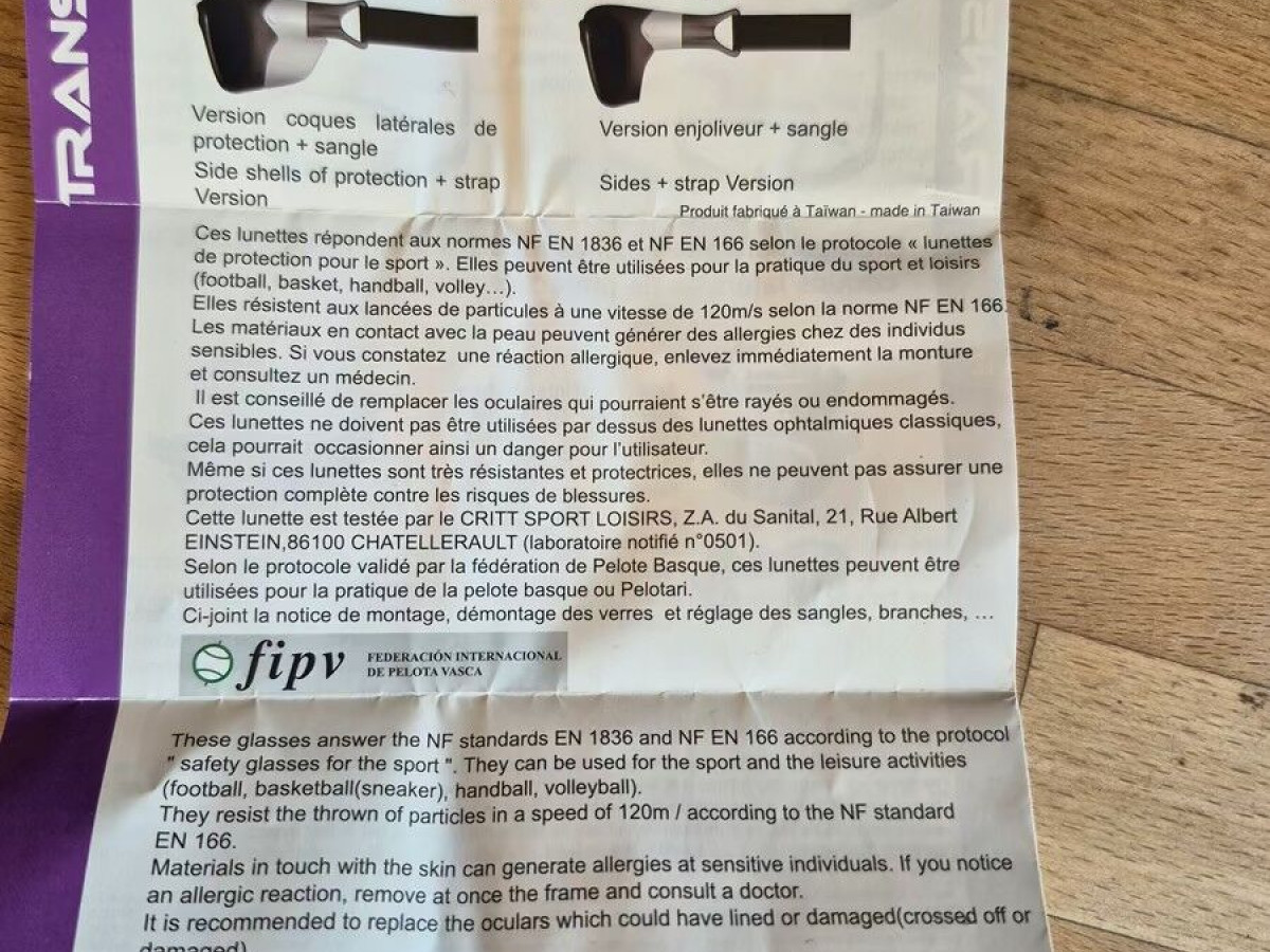 DEMETZ sport - Translation noir brillant gris 58&curren;16