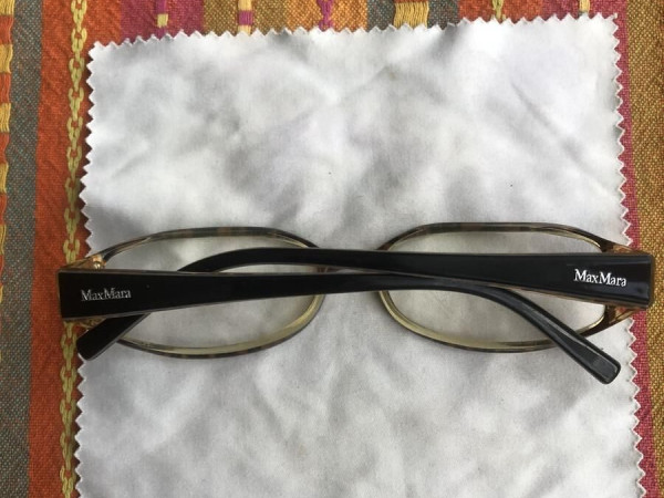 Max Mara MM288 &ndash; lunettes vintage noir & dor&eacute; &ndash; monture &eacute;l&eacute;gante Y2K
