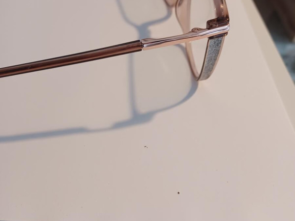 Monture papillon en ac&eacute;tate taupe et d&eacute;tails strass sur le c&ocirc;t&eacute; Firmoo - 0189 54 15-143-C7 54&curren;15