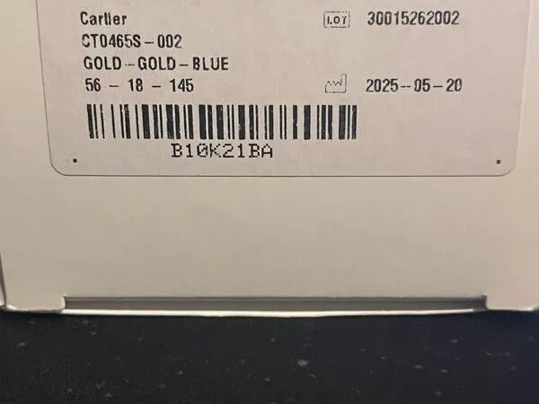 Cartier - Piccadilly CT0465S 002.   56 -18-145